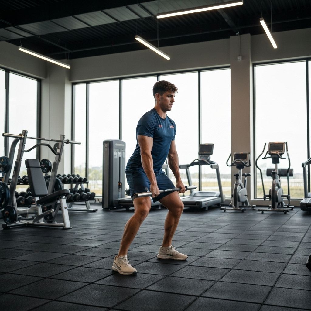 Trénink sportovce v moderním fitness centru